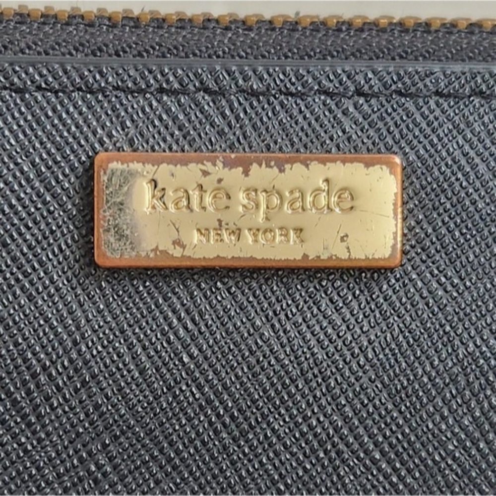 SOLD ๐ Kate Spade Black Leather Continental Zippered Wallet - Picture 3 of 16
